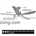 Luxurefan Simple Modern Ceiling Fan Light Durable Decoration for Modern Home Restaurant and 5 Premium Plastic Leaves and Elegant Frosted Shade Remote Mute Chandelier of 52Inch - B077JWK8GK